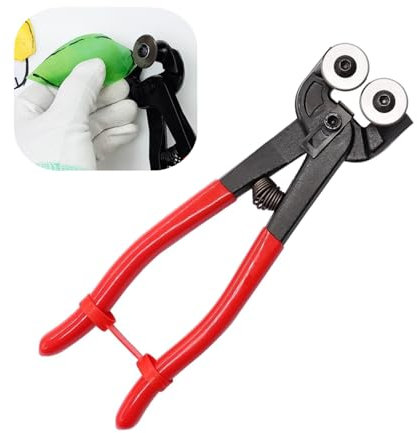 Sclwlkeyxgs Heavy Duty Wheeled Glass Mosaic Nipper & Hd Ceramic Tile Nipper, Tile Cutter Pliers Soft-grip Handle - Shapping Plier, Nipper Cutting Tools, Stone, Metal, 8 Inch