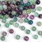 RUBY 45 Stück Naturstein Perlen Fluorit Edelstein Perlen 8mm Runde Natürliche Lose Perlen mit Loch Edelsteine zum Auffädeln für DIY Armband Halskette Schmuckherstellung