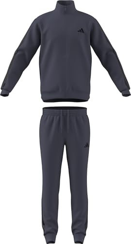 adidas Uomo SPORTSWEAR BASIC 3 STRIPES TRICOT TRACKSUIT, preloved violet, M Extra Tall