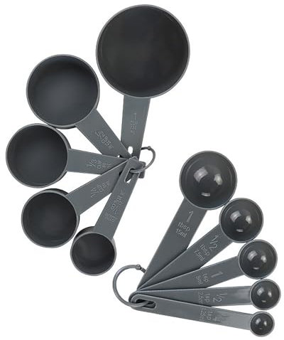 10 Piece Complete Measuring Spoon Sets - Teaspoon Measuring Spoons and Cups for Baking - Essential Kitchen Tool for Accurate Measurements - Spoon Measuring Set for Precision Cooking - Measuring Scoop