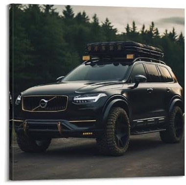 Luxuriöses SUV-Poster für XC90, schwarz, Sport, SUV, Auto, dekoratives Gemälde, Leinwand-Kunstbild, 30 x 30 cm
