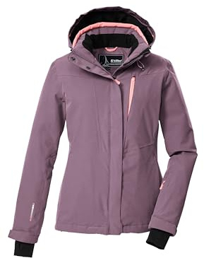 Killtec KSW 25 WMN Ski Jacket/Functional Jacket with Zip-Off Hood and Snow Guard Purple 46 43411-000
