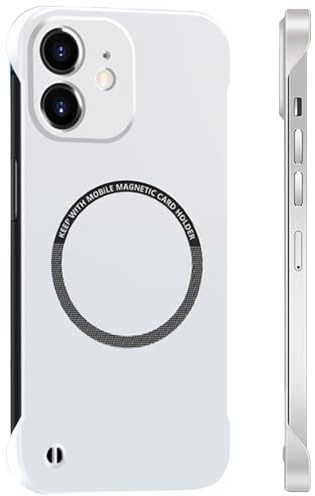 FAOMSEBS for iPhone 12 Mini Case, Borderless Bare Phone Feel | Compatible with MagSafe, Ultra Thin Lightweight Grip, Slim Fit, Heat Dissipation and Resilient Hard PC Cover for Daily, Game