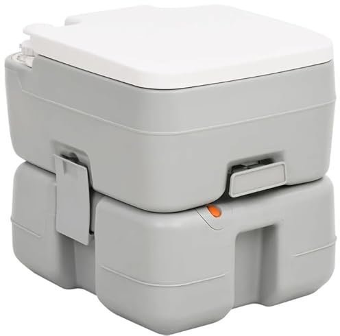 WC da campeggio portatile grigio e bianco 15 + 10 L: WC portatile, campeggio/caravan/motorhomes, leggero e facile da pulire