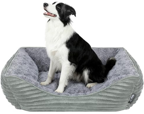KYG Hundebett Grosse Hunde, Katzenbett, Hundekorb Waschbar, Flauschig HundeköRbchen, Weich und Warm Hundesofa, 90 * 68 * 19cm