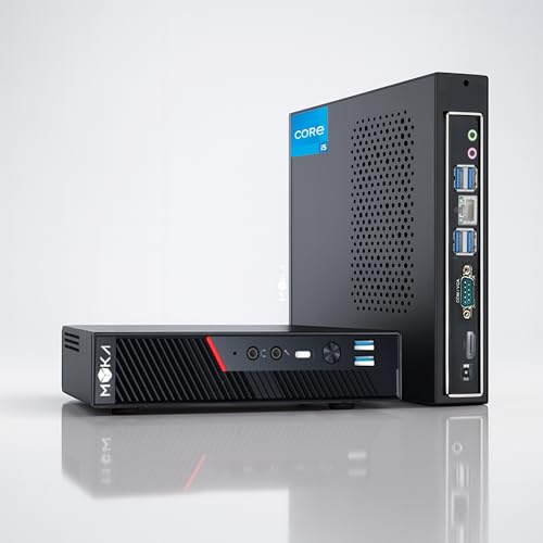 MYKA Mini PC Desktop MD100, Core i5 12a Gen, 24GB RAM DDR4, 750GB SSD NVMe, Win 11 Pro, WiFi 2.4/5GHz, USB-C, HDMI, Supporto VESA, Nero