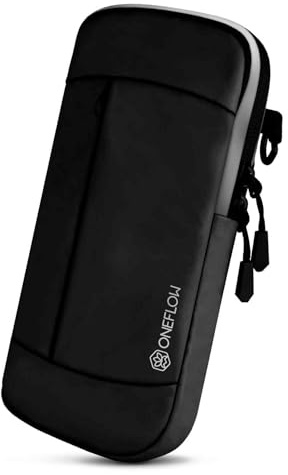 ONEFLOW Urban Sling für iPhone Air Handytasche zum Umhängen, Handy Gürteltasche und Armband kombiniert, Handy Umhängetasche mit Geldbörse für Damen und Herren, Schwarz