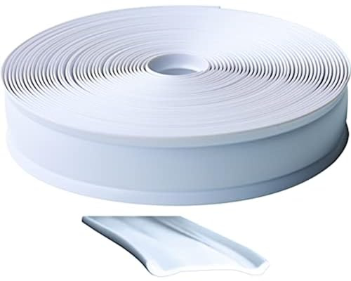 RV Designer Vinyl-Zierleiste für Wohnmobile ca. 2,5 cm breit: Flexible Formteile, für den Außenbereich und als Dachkante. Ideal für Wohnwagen und Wohnmobile, strapazierfähig, Rolle mit ca. 7,6 m, weiß