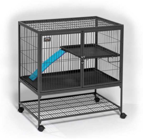 MidWest Homes for Pets Deluxe Ferret Nation Modell 181 Kleintierkäfig, Einzeleinheit, Maße montierter Käfig ca. 91 x 61 cm (L x B x H), Quarzgrau