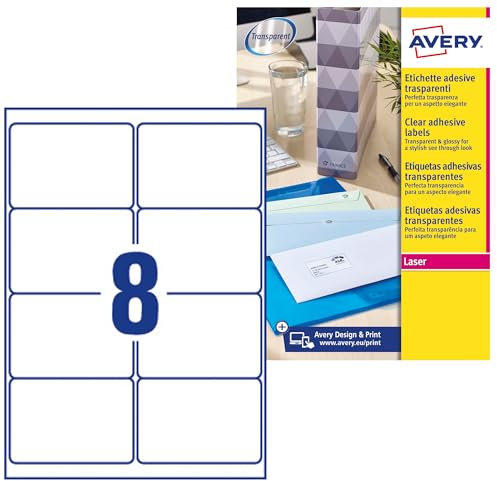 Avery Etiketten für Laserdrucker, transparent