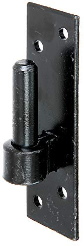 Alberts 306687 Gond sur platine | forme de type Allemagne du sud avec crochet DI ou DII | laquée noire | cote axe Ø14 mm | platine 130 x 40 mm