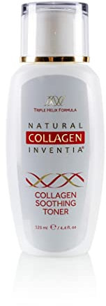 Natural Collagen Inventia Kollagen Gesichtswasser Soothing Toner 125 ml - Beruhigendes Toner für empfindliche Haut Beruhigt das Hautbild Spendet Feuchtigkeit - Leichte Formel