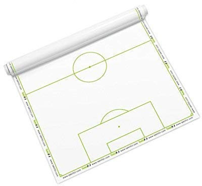 Taktifol Rolle Fußball – 25 Bögen (60 × 80 cm), selbsthaftende, abwischbare Taktikfolie | Trainerhilfe für Spielanalyse, Training & Coaching