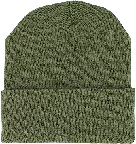 KBETHOS SKIHAT-Lange OLV Thick Mütze Skully Slouchy & Cuff Wintermütze Made in USA