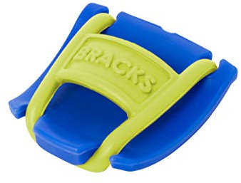 Bracks Clip de Bloqueo para Cordones de Zapatos, Innovador Sistema para Todos Tipoe de Calzado, Fácil y Efectivo, 1 Par, azul-verde lima