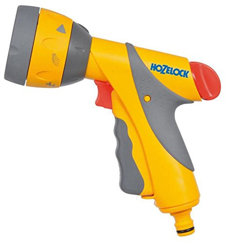 Hozelock 6 Pattern Multi Water Spray Gun Plus with Connector for Hose Pipes