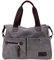 PB-SOAR Unisex Vintage Canvas Shopper Schultertasche Umhängetasche Handtasche Reisetasche (Grau)