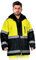 Rawpol Warnjacke Warnschutz Pilotenjacke Arbeitsjacke Warnschutzjacke Winterjacke(Blue-Yellow) (XL)