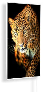 Könighaus 600W Infrarotheizung mit Bild in HD Qualität ✓ inkl. Thermostat ✓ 5 Jahre Garantie ✓ Doppelter überhitzungsschutz ✓ Infrarot Wandheizung ✓ Motiv: 75. Leopard