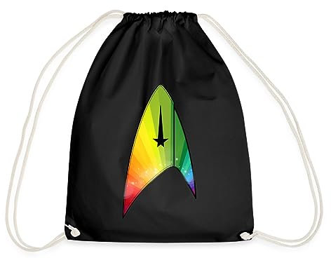 Spreadshirt Star Trek Discovery Sternenflotte Delta Gay Pride Turnbeutel, One size, Schwarz
