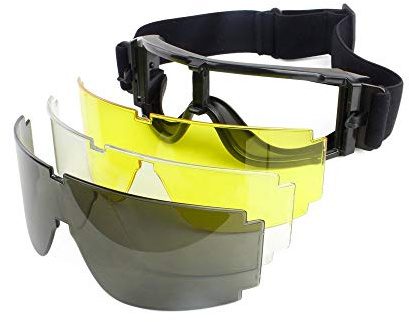 Taktische Airsoft Goggle Jagd Military Paintball Wind Staub Schutz Schutzbrille-Motorrad Brille Gläser 3 Linse Outdoor Wandern Sonnenbrille