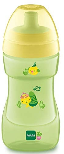 MAM Sports Cup - Taza, con boquilla antigoteo, 12+ meses, 330 ml, neutro