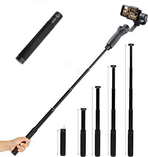 Extension Rod for Gimbal - Adjustable up to 29 inches Compatible with Gimbal/Action Camera/DSLR/Mirrorless Camera,for DJI Osmo Mobile 3/Zhiyun Smooth 4 and Other with 1/4 Thread Handheld Pole