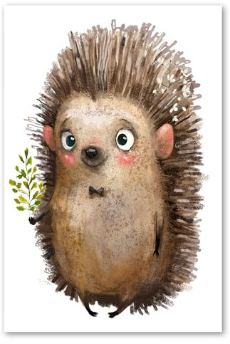 Postereck - 3626 - Kinderzimmer, Igel Tier Natur Stacheln Süss - Kinder Kinderzimmer Kinderbild Wandposter Fotoposter Bilder Wandbild Wandbilder - Poster - 3:2-61,0 cm x 40,5 cm