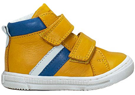 Telyoh Sneaker Kinder Halbschuh Y00877 Leder Klett Gelb, Schuhgröße:EUR 26