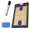 QQAA Basketball-Taktikbrett, Coaches Marker Brett, Doppelseitige Trainer-Klemmbrett-Basketball-Taktisches Brett, Größe: 40cmx25cm