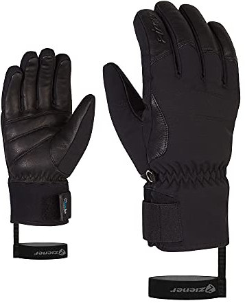 Ziener Damen Kale Ski-Handschuhe/Wintersport | wasserdicht extra warm Wolle, black, 7,5