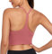 Lemedy Longline Damen-Sport-BH mit Trägern, gepolstert, für Workout, Yoga, bauchfreies Tanktop, Pfirsich-Röte (Peach Blush), X-Large