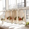 Lsimeru Bistrogardine Landhausstil Shabby Chic Stickerei Rose Muster Scheibengardinen Kurz Farbig Baumwolle Romantisch Kurzgardine Küchenvorhänge Fenster Halbtransparent 1 Stück,155x42