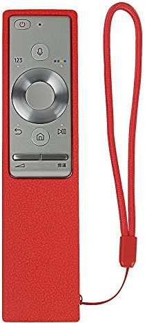 NSGJUYT Copertine per Samsung QLED TV Bluetooth Telecomando BN59-01272A BN59-01265A BN59-01270A BN59-01291A Caso Anti-Slip Antiurto (Color : Red)