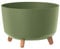 Pot de fleurs bas 21,5L avec pieds amovibles et insert 390 mm, vert