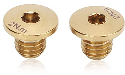 Alomejor Viti della Leva del Freno della Bici Bulloni del Coperchio del Cilindro Dell'olio Integrale in Lega di Titanio Bullone del Freno Idraulico della Bicicletta per M7000 M8000 M9000 M9020(Oro)