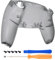 eXtremeRate Clear Black Custom Back Case Bottom Shell Compatible with PS5 Controller Replacement Back Cover Compatible with PS5 Controller