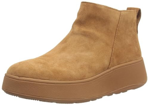 Fitflop Women's F-Mode Suede Ankle Boot, Marrone chiaro, 40 EU