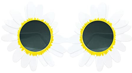 Oblique Unique® Brille Blumen Margeriten Partybrille Spaßbrille Sonnenbrille für Geburtstag Jubiläum Party Fasching Karneval Accessoire
