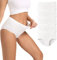 HAVVIS Unterhosen Damen Stretch Baumwolle Hohe Taille Slips Weich Atmungsaktiv Bequeme Unterwäsche Mehrpack (XL, A06-5er Pack - Weiß)