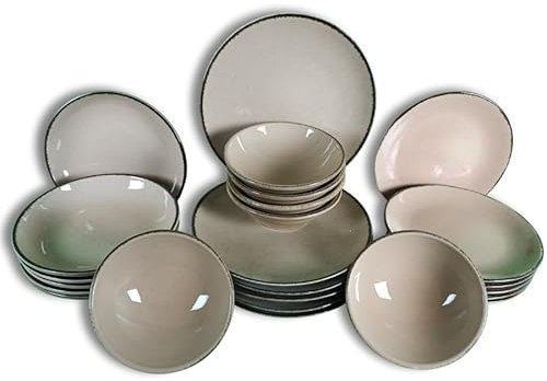 Vajilla Kütahya Porselen Pearl Colorx, de porcelana, servicio de 24 piezas