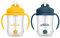 Dr. Brown's Milestones Baby's First Straw Cup, Training Cup with Weighted Straw, 9oz/270mL, Dark Blue/Vintage Yellow, BPA Free, 6m+, 2 Pack