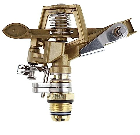 Strapazierfähiger Sprinklerkopf, 1,27 cm (1,27 cm) Messing-Schlagregner mit breiter Bewässerung für große Flächen, Rasen, Terrasse, Garten, Bewässerung