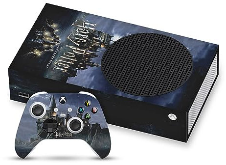 Head Case Designs Offizielle Harry Potter Schloss Grafiken Vinyl Haut Gaming Aufkleber Abziehbild Abdeckung kompatibel mit Xbox Series S Console and Controller Bundle