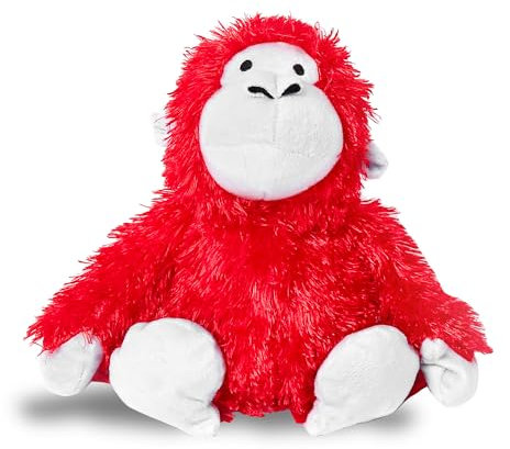 SANFERGE Cute Decorative Door Stopper for Home and Office Floor Door Stops, Fabric Animal Weighted Heavy Wall Protectors, Gorilla Red