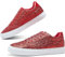 Jeekopeg Glitzernde modische Sneaker-Schuhe, glänzende Freizeitschuhe, glitzernde Pailletten, Konzert, niedrig geschnitten, Schnürschuhe, Rot Glitter, 11 Women/9 Men