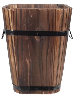 Milisten 1pièce Pot Bois Vintage pour Plantes Succulentes Décoration De Balcon Jardin Et Maison Support Élégant Bois pour Intérieur Et Extérieur