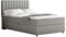 PANDA MÖBEL Boxspringbett Everest, 120x200, Polsterbett mit Bettkasten und Topper- hellgrau