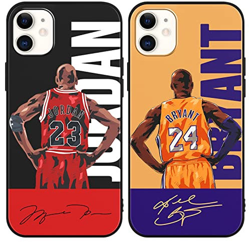 PBNDJVG [2 Stück] Basketball Handyhülle für iPhone 13 Mini Hülle 5,4,Weich Silikon TPU Stoßfest Cover Cartoon Sport Basketball Muster Design Cool Schutzhülle für Junge Mann Fan Freund Geschenk