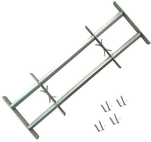 Grille réglable de sécurité de fenêtres et 2 Barres 500-650 mm,Fenêtres-141379